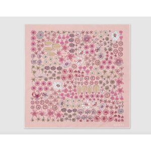 NEW GUCCI Floral Print Cotton Handkerchief Pink Japan Limited